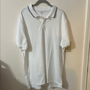 J. Crew White Polo Shirt Classic Short Sleeve